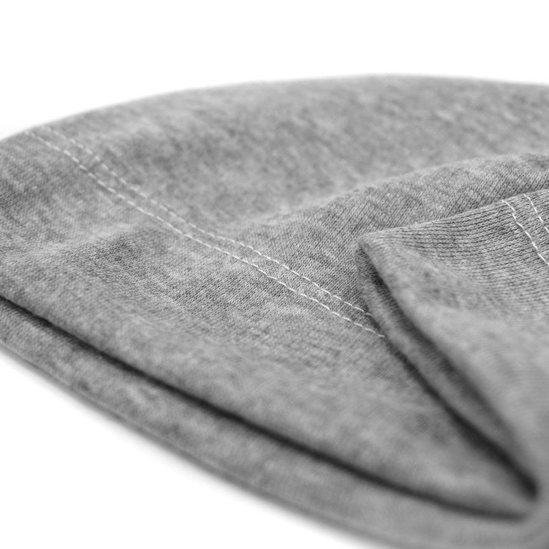 Betty Dain Jersey Knit 5 Piece Infant/Baby Cap, Set of 5 Soft Baby Beanies, Assorted Colors, 100% Cotton Stretch, Boys, Machine Washable, Grey/White/Black/Beige/Blue - Image 4